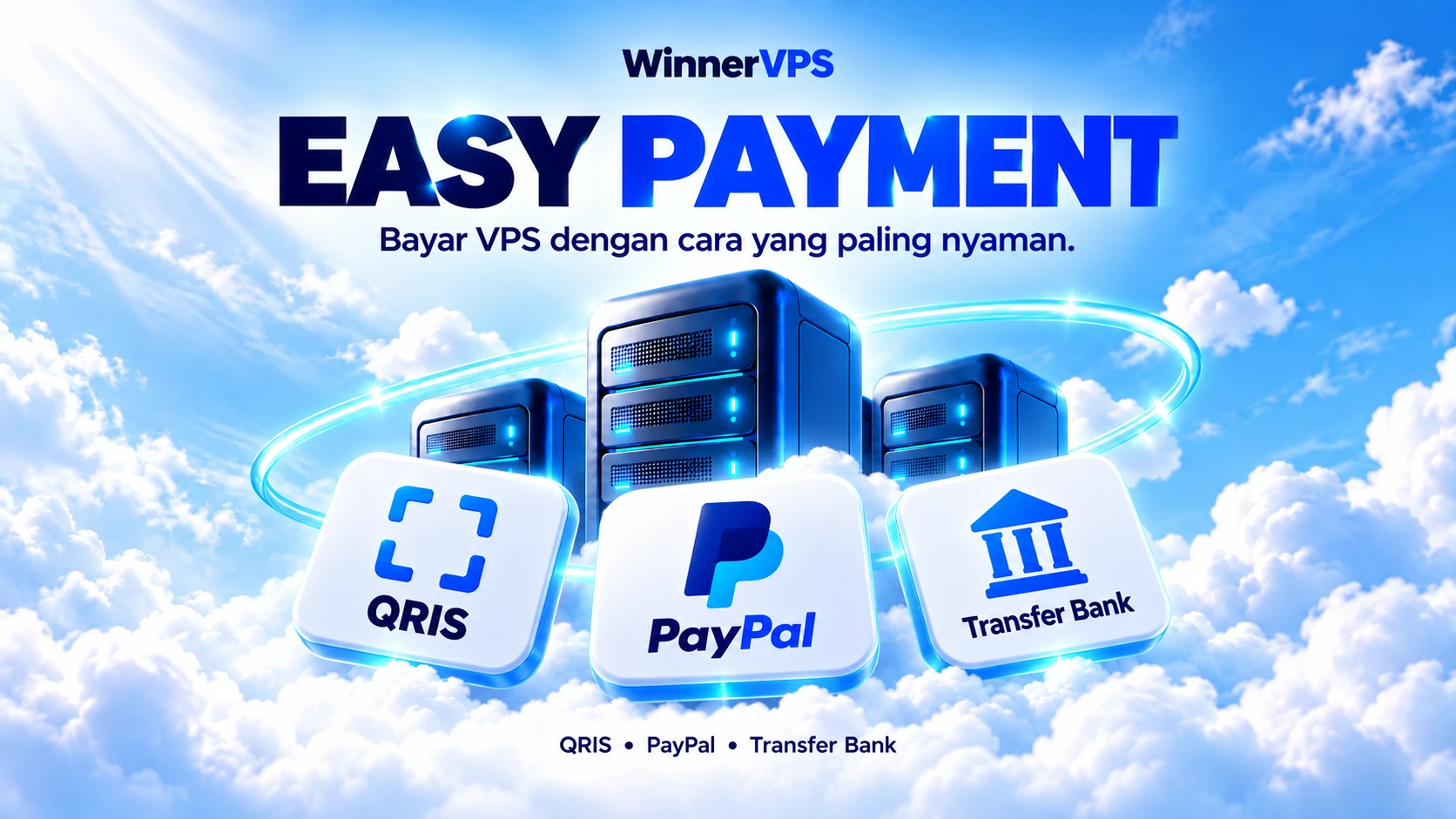 Easy Payment: QRIS, PayPal, Transfer Bank